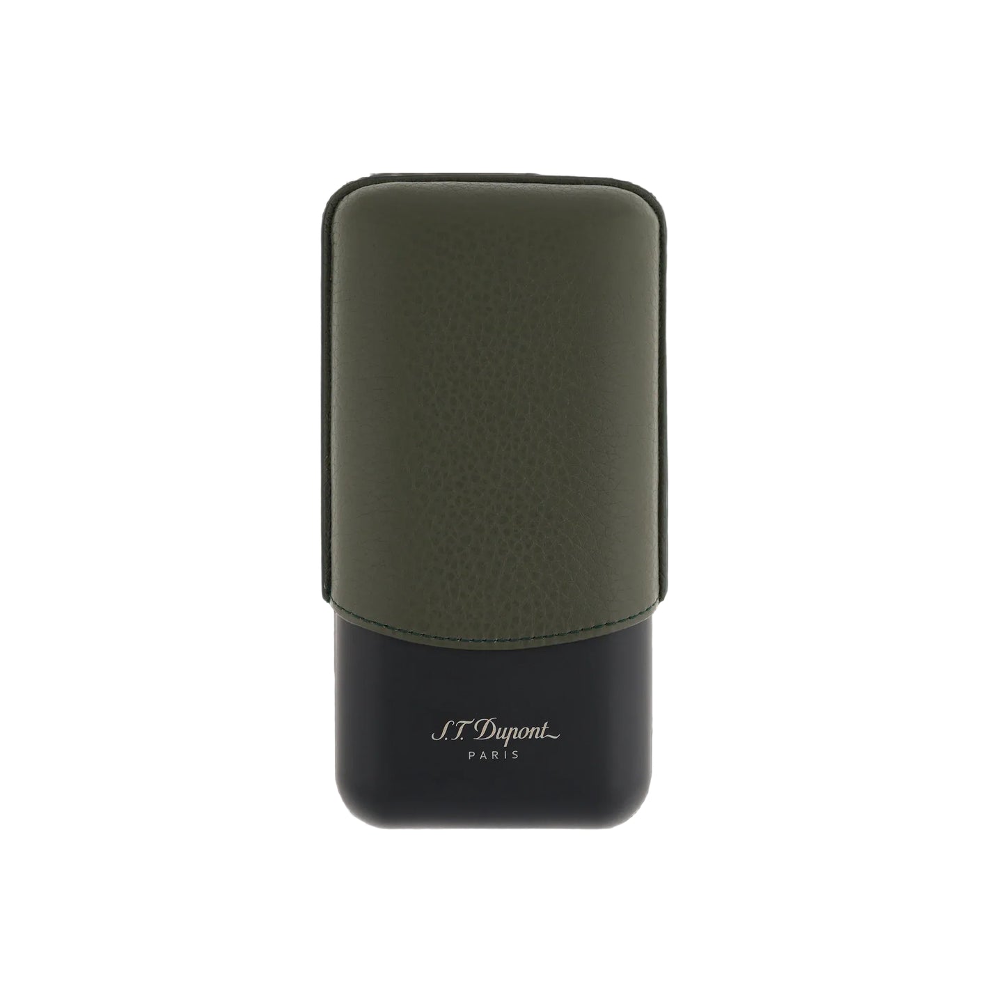 S.T. Dupont 3 Cigar Case Kaki Black