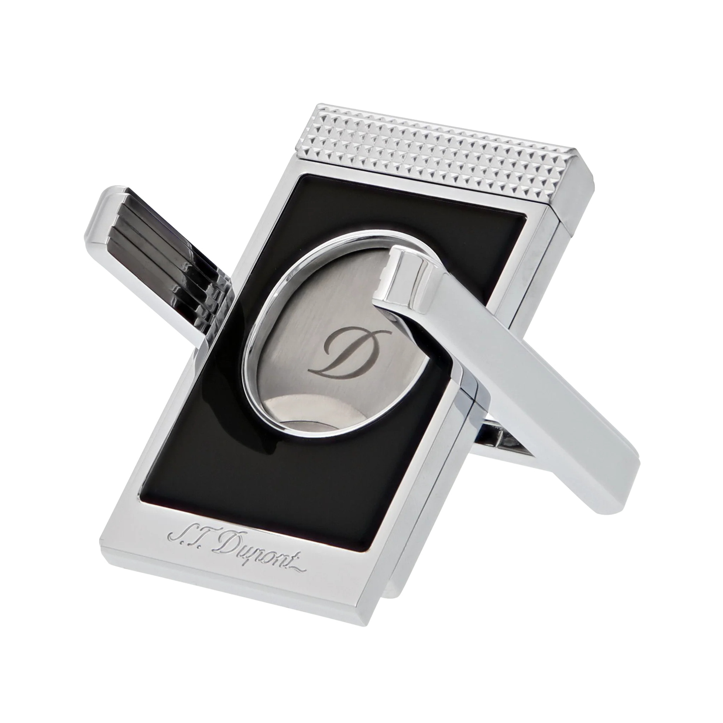 S.T. Dupont Coupe Cigare Stand Noir & Chrome